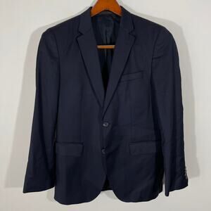 Hugo Boss Super 100s Johnstons Lenon Virginwool Blazer Mens Size 38R Black Reda